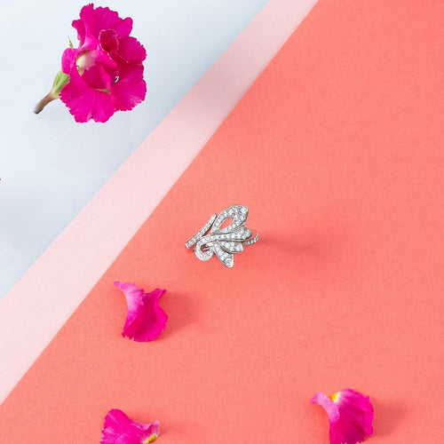 Flutterby Handmade Diamond Ring in Platinum Catherine Best Dev 