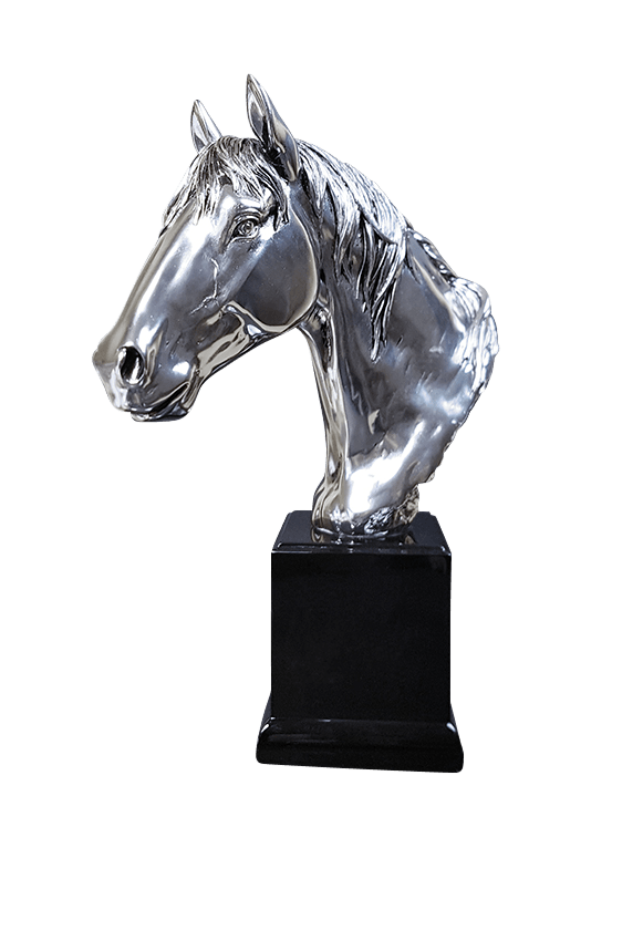 Richard Cooper Large Horse Nickel Resin Sculpture Catherine Best Dev 