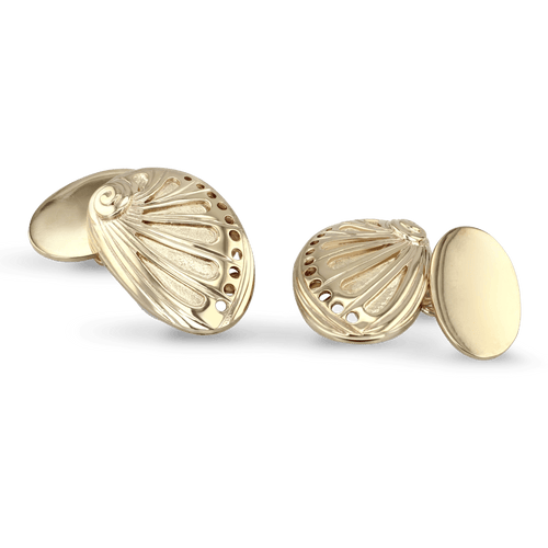 Ormer Cufflinks Catherine Best Dev 9ct Yellow Gold 