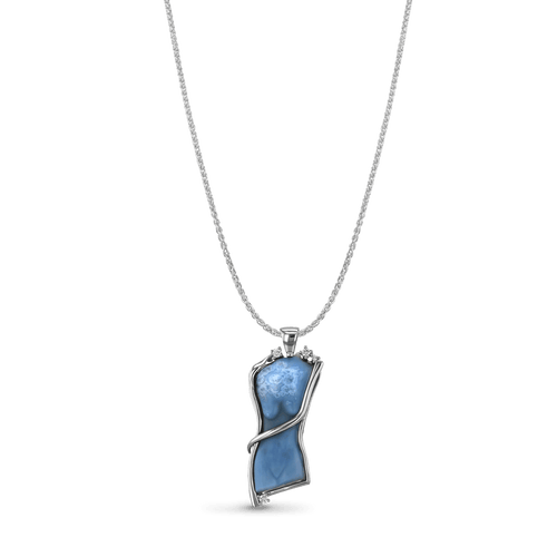 Blue Velvet Pendant Catherine Best Dev Pendant on a 18 chain 