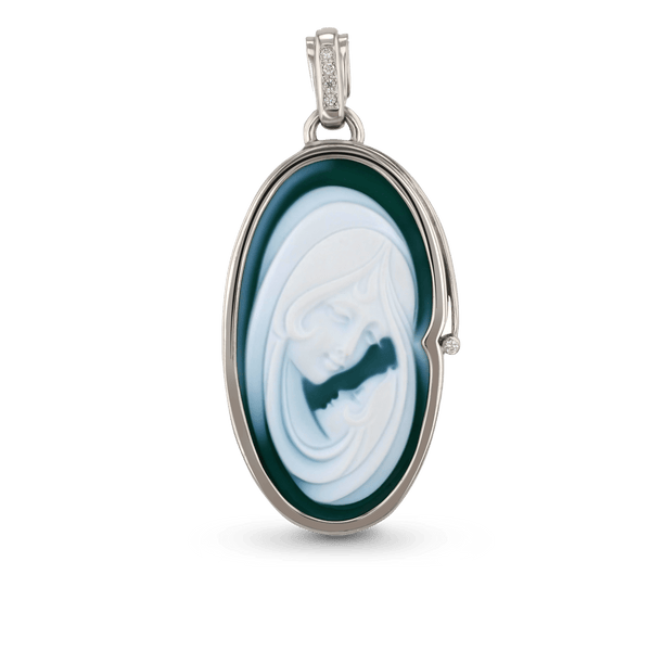 Mother and Child Pendant Catherine Best Dev Pendant 18ct White Gold 