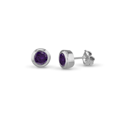 The CB Earrings Catherine Best Dev Amethyst Silver 