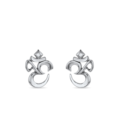 OM Earrings Catherine Best Dev Silver Stud 