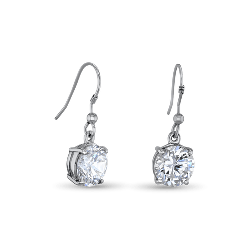 Midnight Earrings Catherine Best Dev Single Stone in Clear Cz 