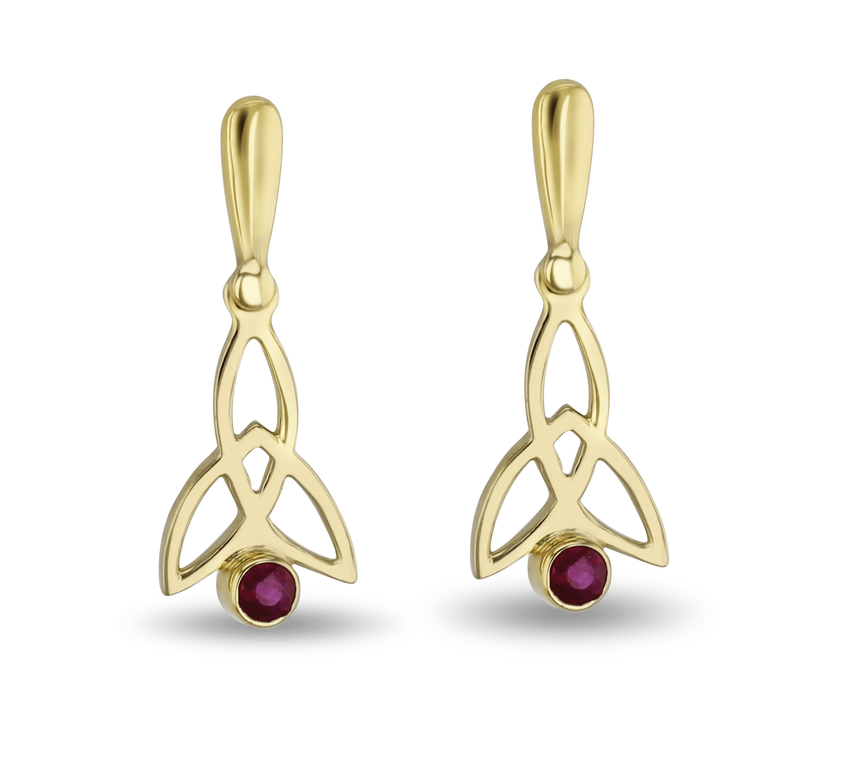 Celtic Wings Earrings Catherine Best Dev Ruby 18ct Yellow Gold 