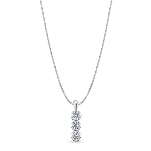 Trinity Pendant Catherine Best Dev Pendant on a 18 chain Clear Cubic Zirconia 