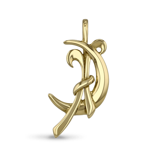 Pisces Moon-sign Pendant Catherine Best Dev 9ct Yellow Gold Pendant 