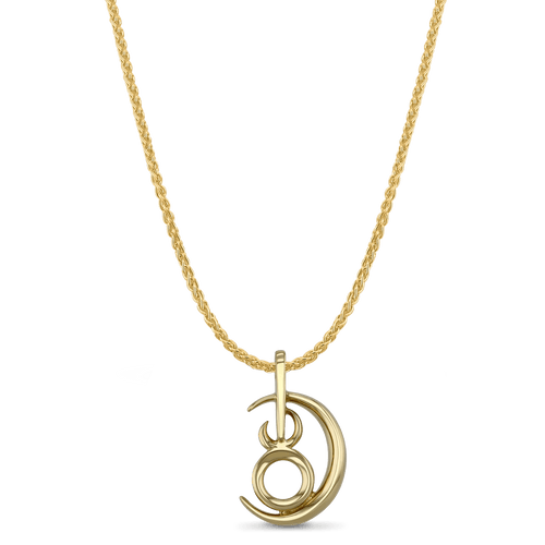 Taurus Moon-sign Pendant Catherine Best Dev 9ct Yellow Gold Pendant on a 18