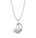 Libra Moon-sign Pendant Catherine Best Dev Silver Pendant on a 18