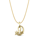 Libra Moon-sign Pendant Catherine Best Dev 9ct Yellow Gold Pendant on a 18