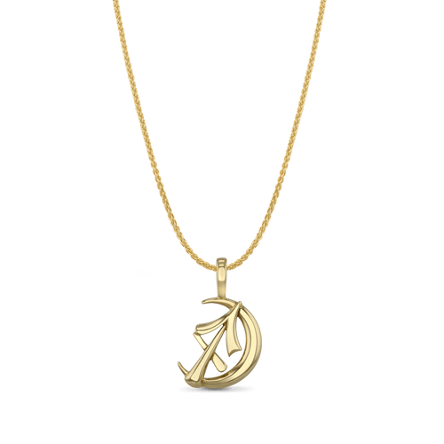 Sagittarius Moon-sign Pendant Catherine Best Dev 9ct Yellow Gold Pendant on a 18