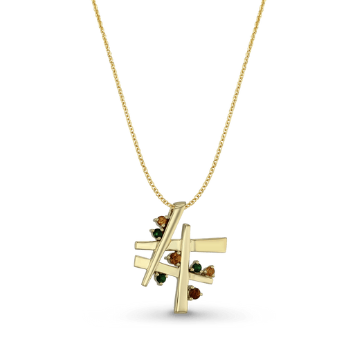 Nought and Crosses Pendant Catherine Best Dev Pendant on a 18 chain 