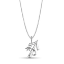 Sagittarius Zodiac Pendant Catherine Best Dev Silver Pendant on a 18