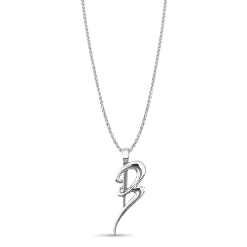 Initial B Love Letter Pendant Catherine Best Dev Silver Pendant on a 18 chain 