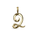 Initial Q Love Letter Pendant Catherine Best Dev 9ct Yellow Gold Pendant 