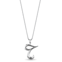 Initial T Love Letter Pendant Catherine Best Dev Silver Pendant on a 18 chain 