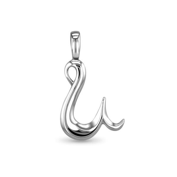 Initial U Love Letter Pendant Catherine Best Dev Silver Pendant 