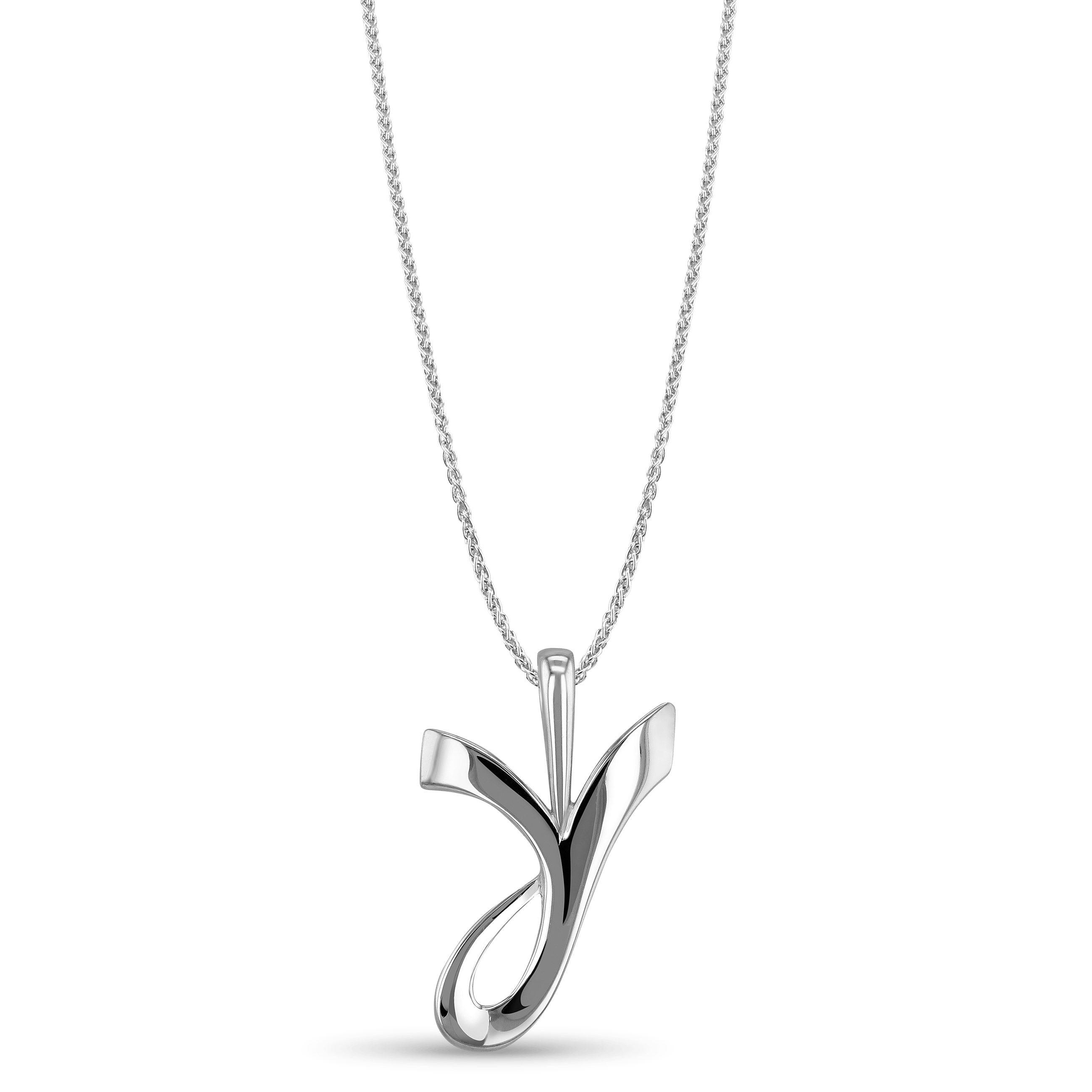 Initial Y Love Letter Pendant Catherine Best Dev Silver 