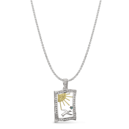 The Les Bourgs Charity Pendant Catherine Best Dev Pendant on a 18 chain 