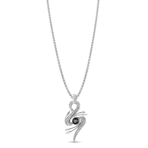 Noir Elegance Pendant Catherine Best Dev Pendant on a 18