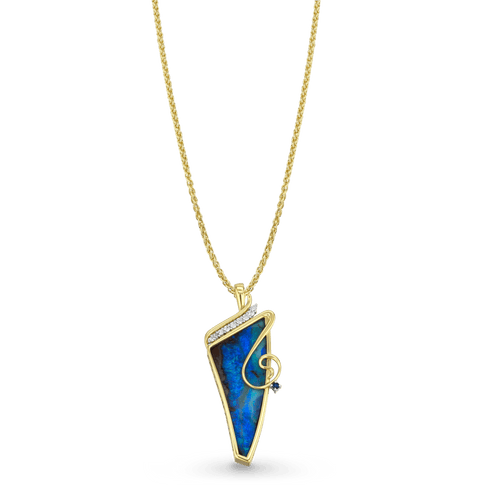 Blue Lake Pendant Catherine Best Dev Pendant on a 18 chain 