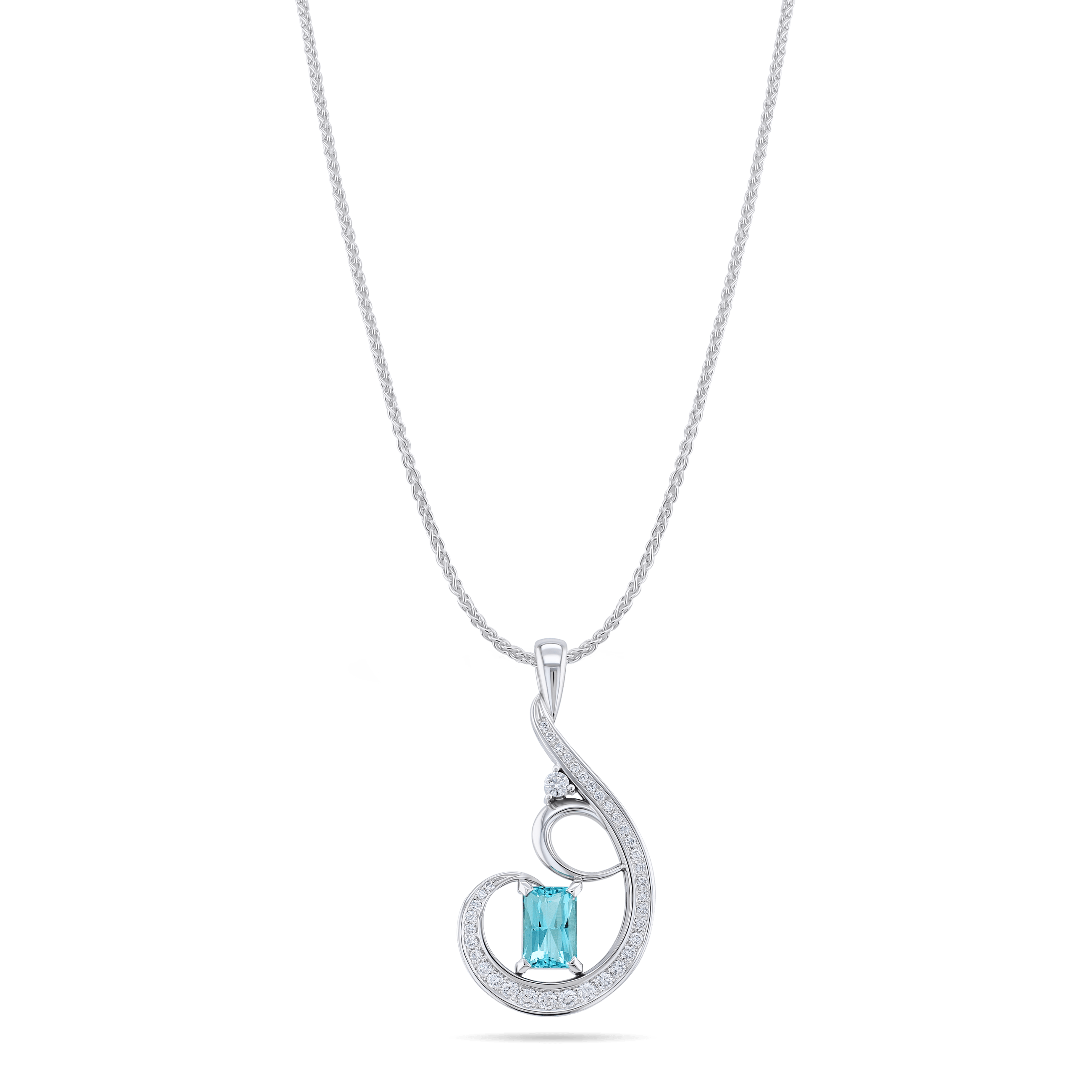 Jomo Paraiba Tourmaline and Diamond Pendant Catherine Best Dev Pendant 