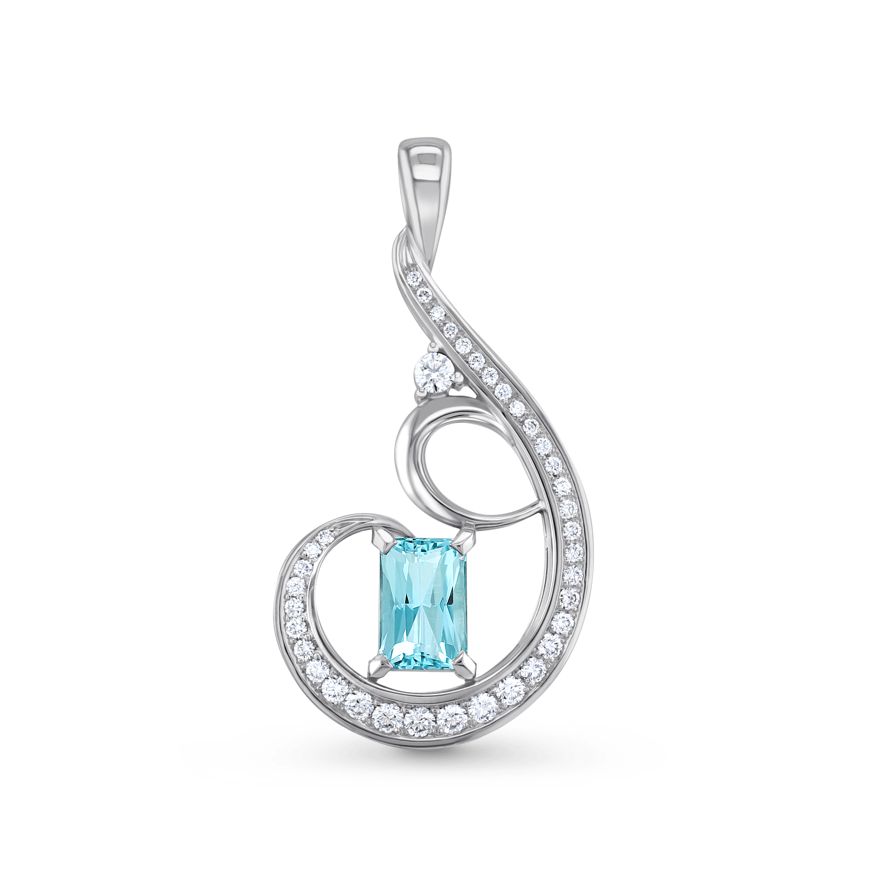 Jomo Paraiba Tourmaline and Diamond Pendant Catherine Best Dev Pendant 