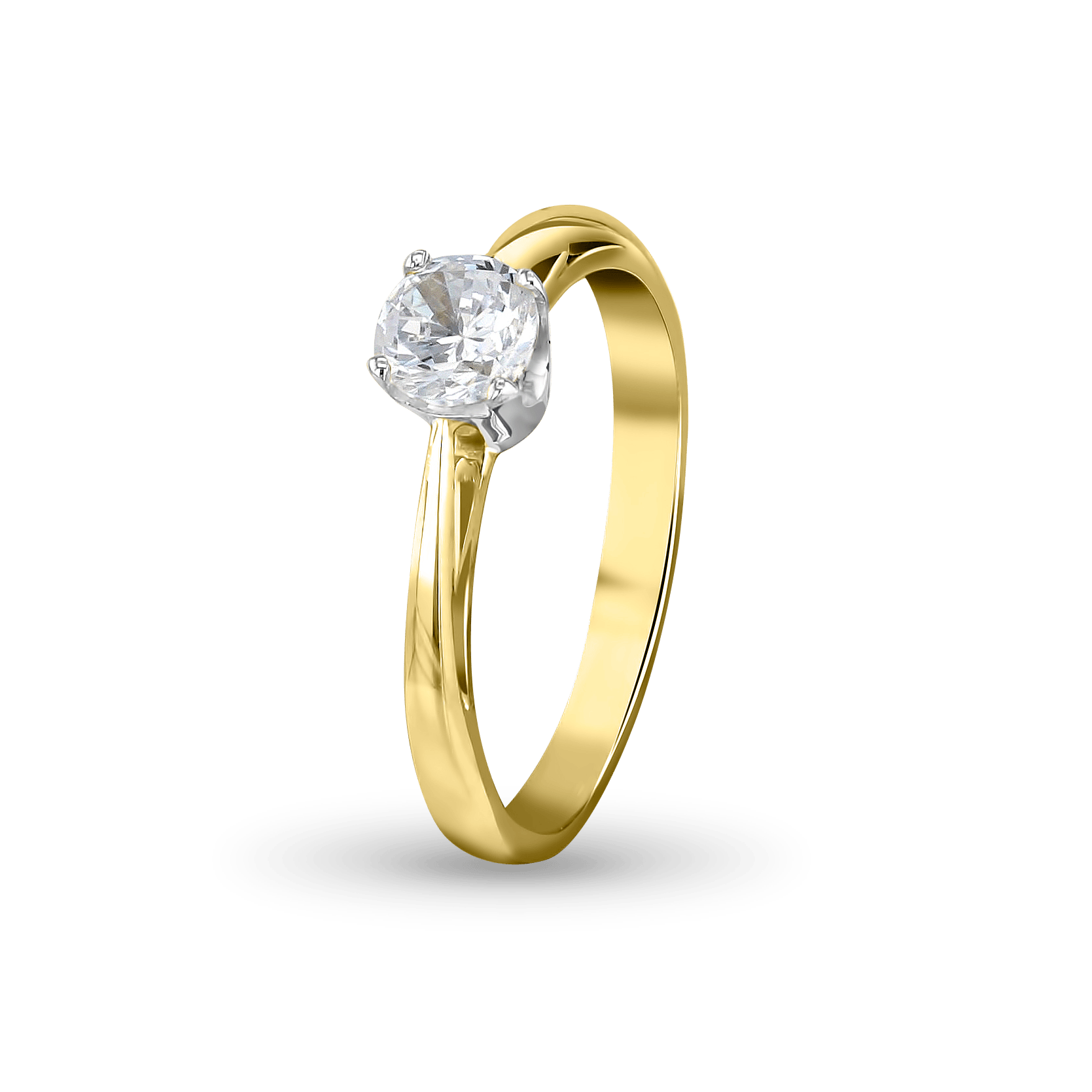 Venus Ring Catherine Best Dev 4 Claw 18ct Yellow Gold and Platinum 0.50ct G Vs2