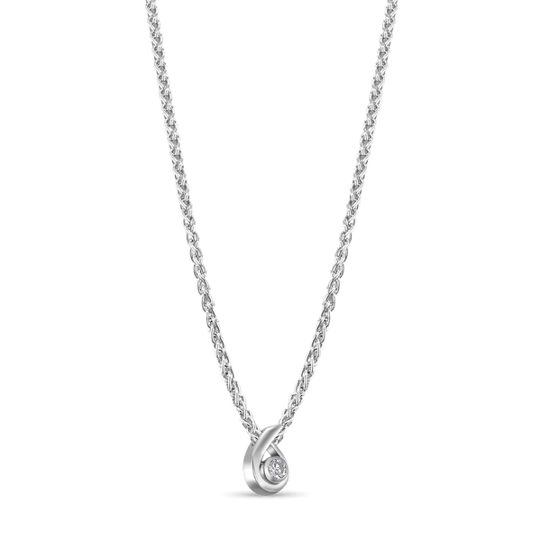 Petite Bijou Pendant Catherine Best Dev Cubic Zirconia Silver Pendant on a 18" chain