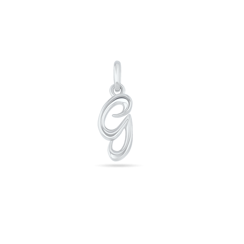 Initial G Love Letter Mini Pendant in Silver Catherine Best Dev Pendant 