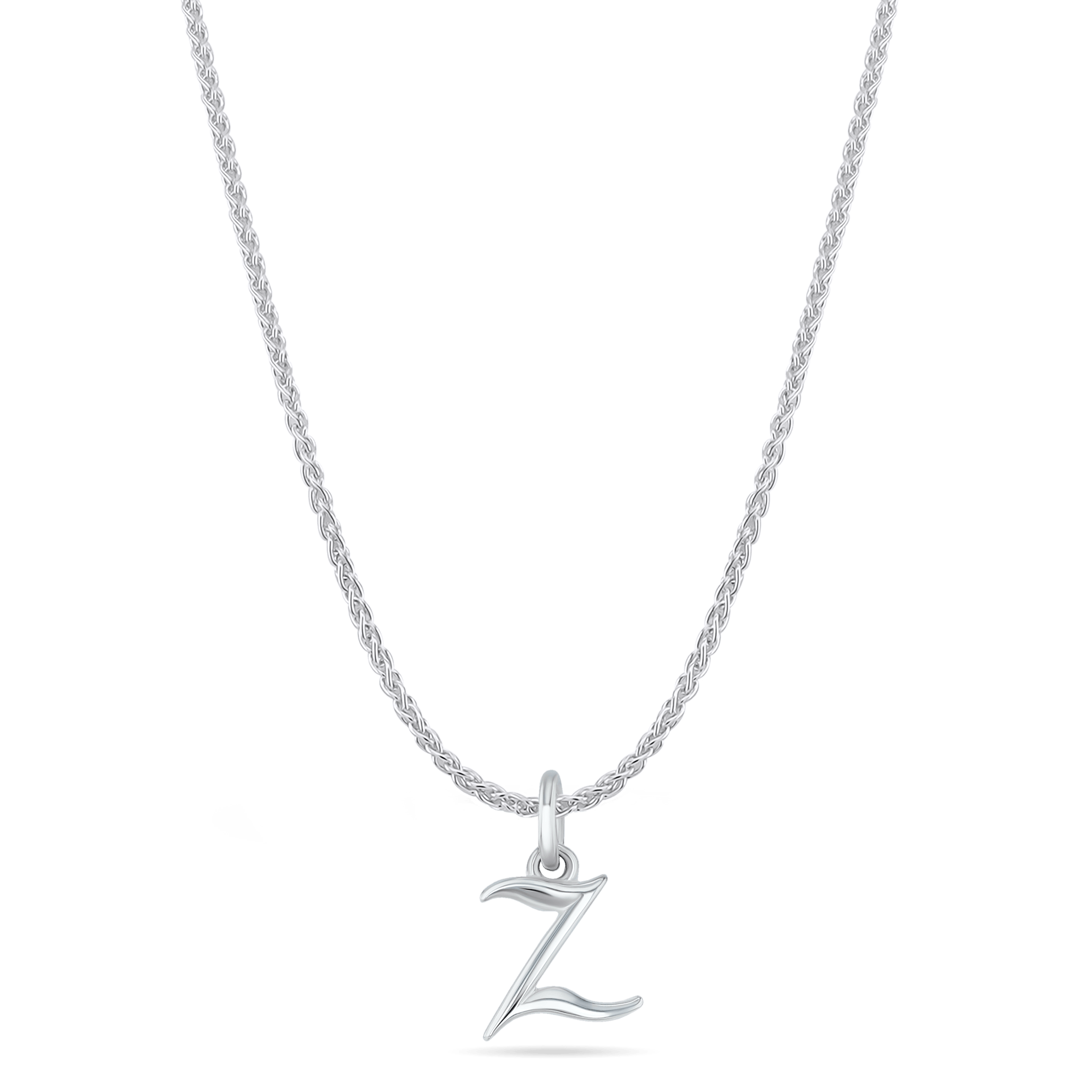 Initial Z Love Letter Mini Pendant in Silver Catherine Best Dev Pendant 