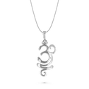 OM Symbol Pendant in Silver Catherine Best Dev Silver Pendant on a 18